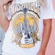 NASHVILLE Music City Guitar Print White Tee